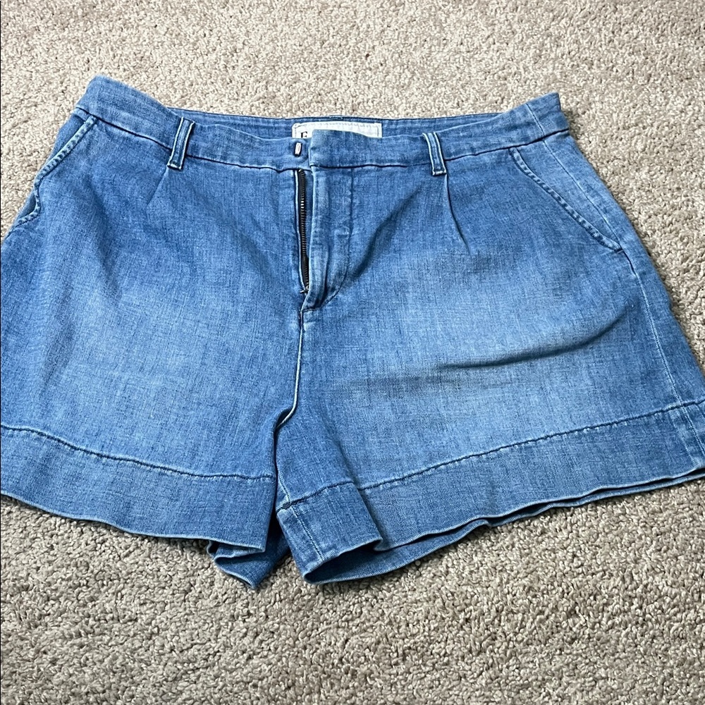 Frank & Eileen Waterford Walking Shorts Light Blue Denim Size 10 - Picture 3 of 7